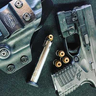 Springfield XDS with Viridian C5L and ECR Holster, ecr holsters, ecr capable holster, c5l holster, xds holster, xds with c5l holster