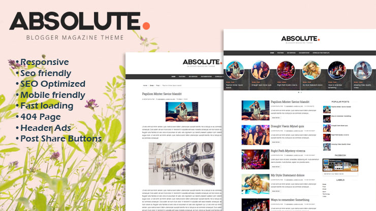 Absolute Responsive Blogger Template