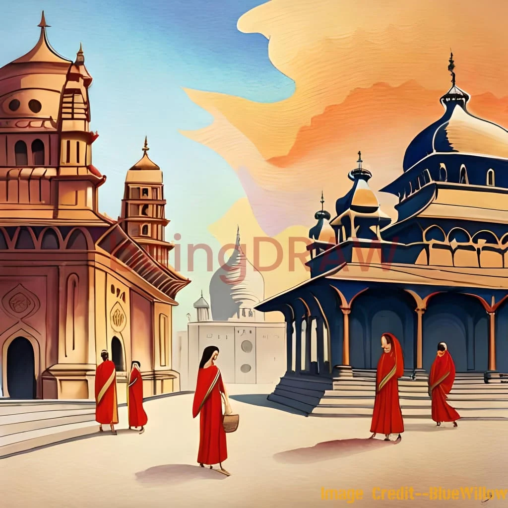 temple drawing