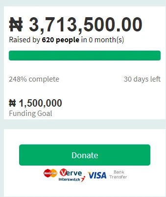 Nigerians raise more than N3million to acquire prosthetic leg for disabled lady who joined #EndSARS peaceful protest