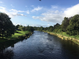View of River Kent from Romney Bridge, Kendal, Cumbria