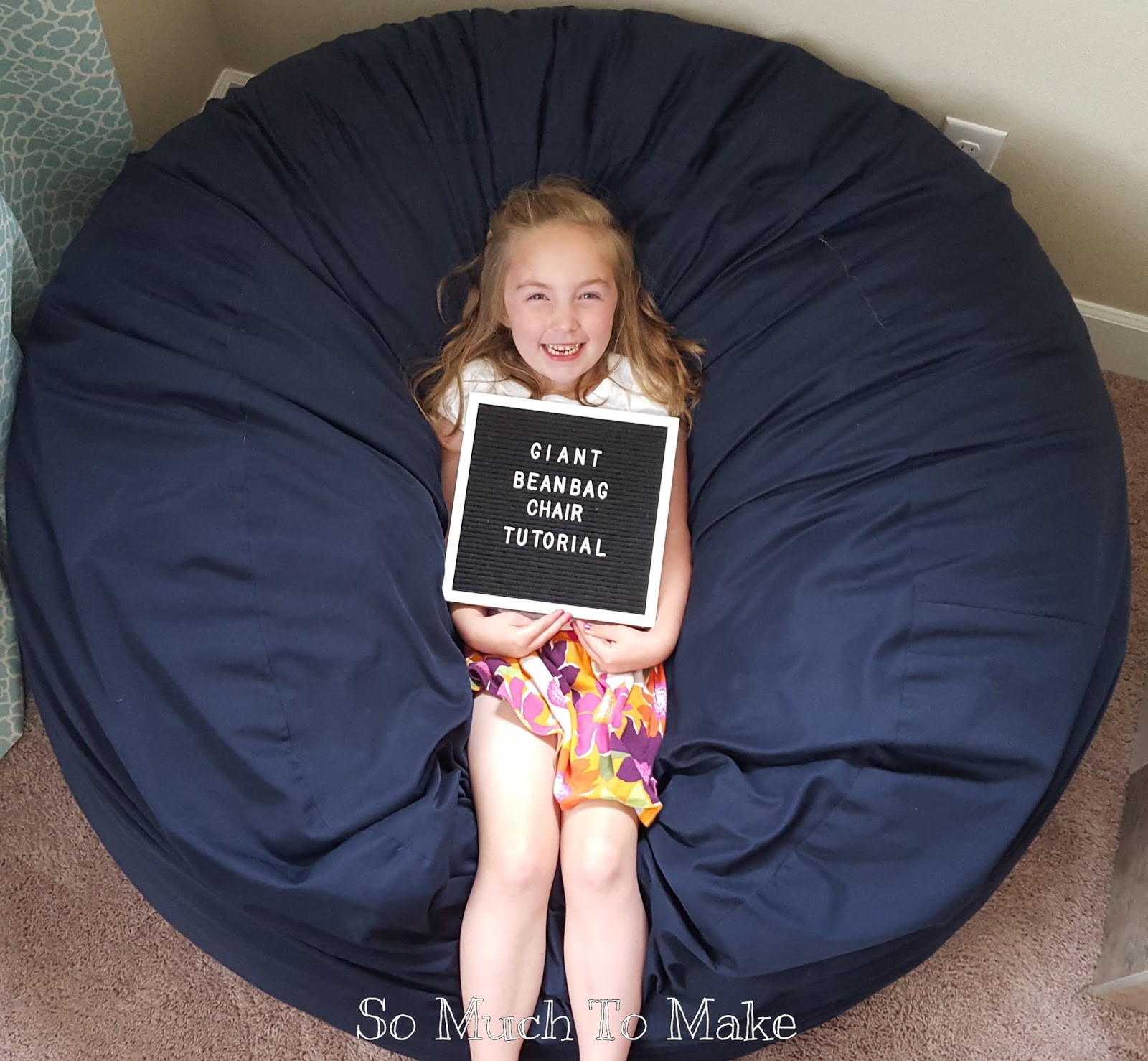 So Much To Make: Giant Bean Bag Chair Tutorial