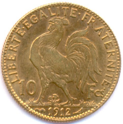 French solid gold coin