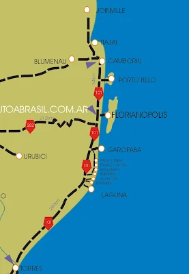 mapa torres a florianopolis joinville camboriu