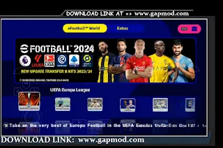 PES PPSSPP ISO V01 Mod eFootball 2024 New Transfer Kits 2023-24 Best Graphics Real Face Camera PS5