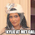 KYLIE JENNER AT THE MET GALA WITH HER WHITE DRESS AND A CAP LOT OF PEOPL...
