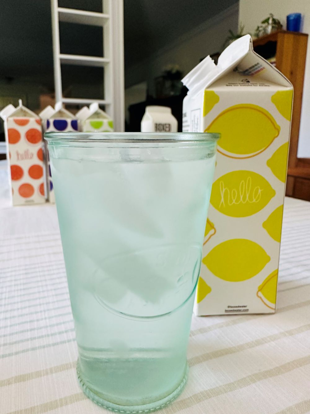Tasty glass of Boxed Lemon Water