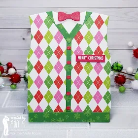 Sunny Studio Stamps: Sweater Vest Dies Customer Christmas Themed Card by Ana Anderson
