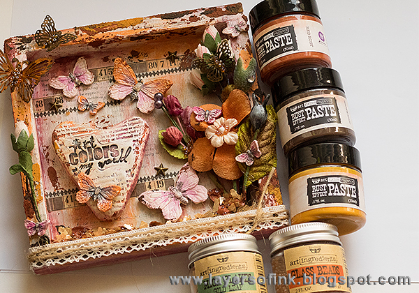 Layers of ink - Art Colors My World Shadow Box tutorial by Anna-Karin, with products by Prima Marketing and Finnabair