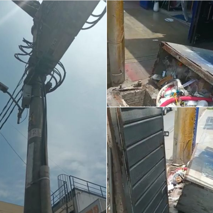 HUARAL: TRANSFORMADOR DE ENEL CAYÓ DE POSTES DE ALTA TENSIÓN A UNOS METROS DEL CENTRO DE LA CIUDAD 