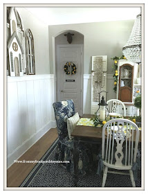 Lemon-Wreath-Late -Summer- Dining -Room- Decor-From My Front Porch To Yours