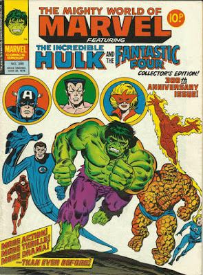 Mighty World of Marvel #300, Hulk, Fantastic Four, Daredevil, Captain America, Sub-Mariner, Spitfire