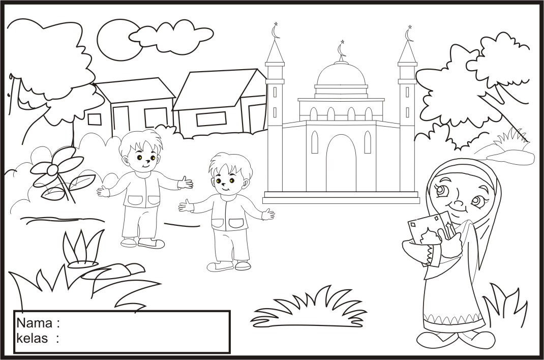 Muslimah Zone: lomba mewarnai di masjid hidayatullah