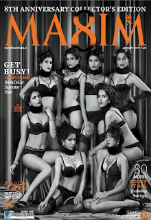 Magazine Cover : Various Models Magazine Photoshoot Pics on Maxim Magazine India January 2014 Issue 