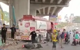 Truk Tangki Pertamina Seruduk Mobil dan Lima Motor di Cibubur, Korban Bergelimpangan