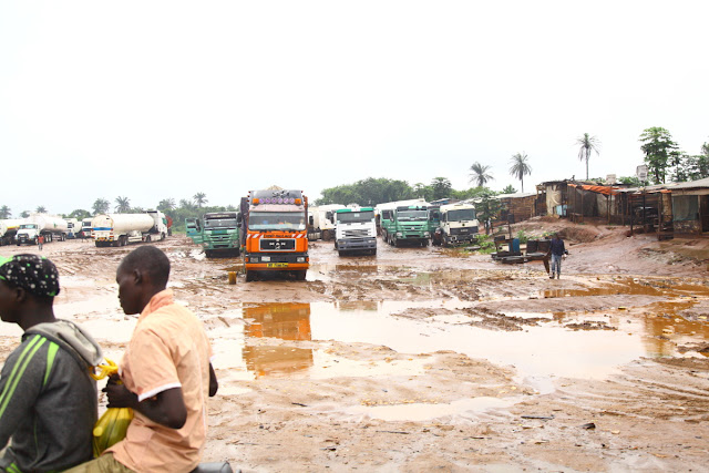 muddy parking