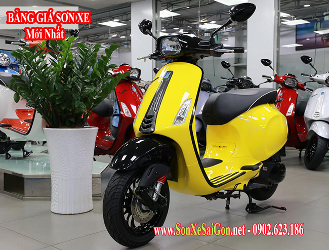 Sơn xe Vespa - Bảng giá sơn xe Piaggio Vespa mới nhất