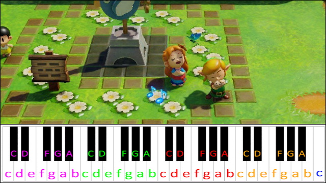 Ballad of the Wind Fish (Zelda: Link's Awakening) Piano / Keyboard Easy Letter Notes for Beginners