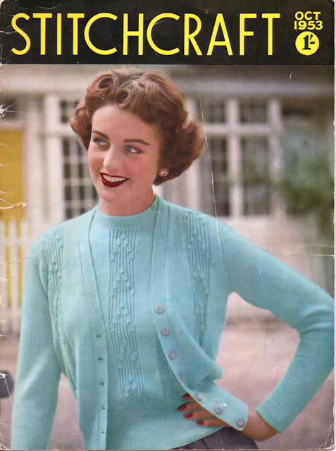 The Vintage Pattern Files: Free 1950s Knitting Pattern - Stitchcraft Oct 1953