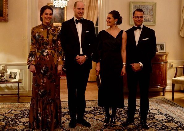 Kate Middleton wore Erdem Stephanie Gown. Crown Princess Victoria and Prince Daniel