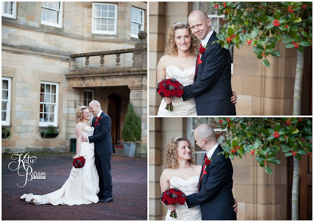 kirkley hall, kirkley hall wedding, northumberland wedding, kirkley hall wedding photos, northumberland wedding venue, wedding halls north east, kirkley college wedding,  winter wedding, katie byram photography, floral quarter, red rose bouquet, thistle wedding,