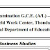 Business Studies | Field Work Centre - Term Exam July 2019 | Grade 12 | GCE AL