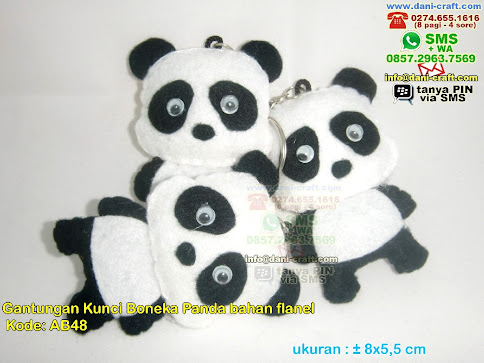 Gantungan Kunci Panda Bahan Flanel  Souvenir Pernikahan