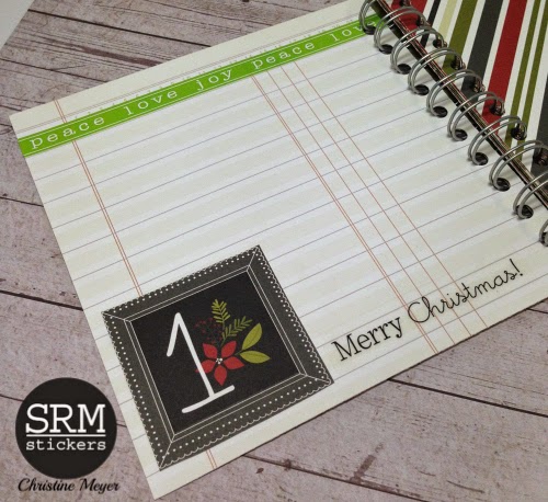 SRM Stickers Blog - December Documented Album by Christine - #decemberdaily #christmas #minialbum #stickers #doilies #punchedpieces