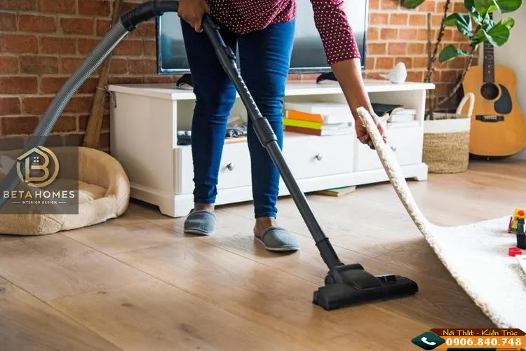 cách vệ sinh sàn nhà bằng gỗ