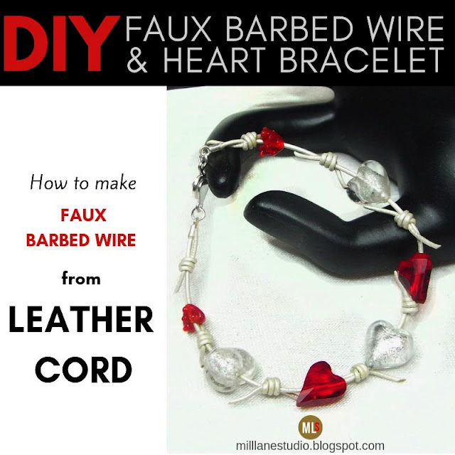 How to make faux barbed wire from leather cord project header