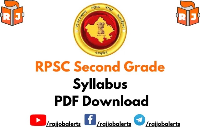 RPSC Second Grade Syllabus 2022 in Hindi PDF Download