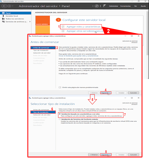 Windows Server 2016: Instalar servicios de Active Directory y DNS. Instalación basada en Características o en roles