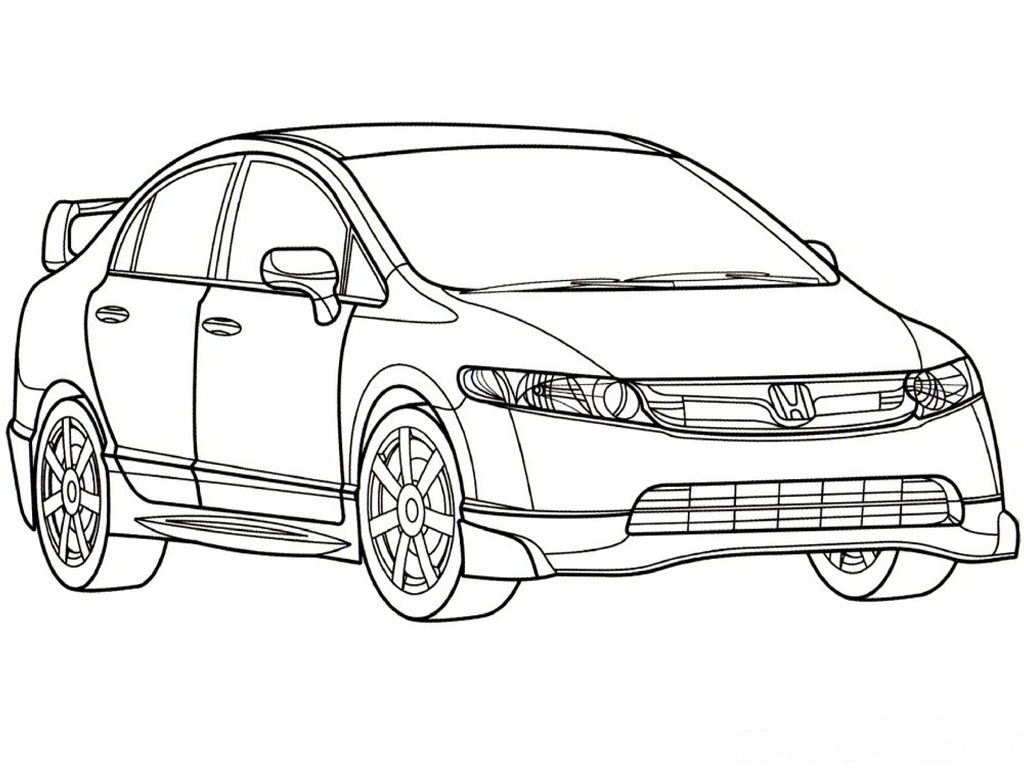 Sketsa mewarnai gambar mobil | Dunia Putra Putri