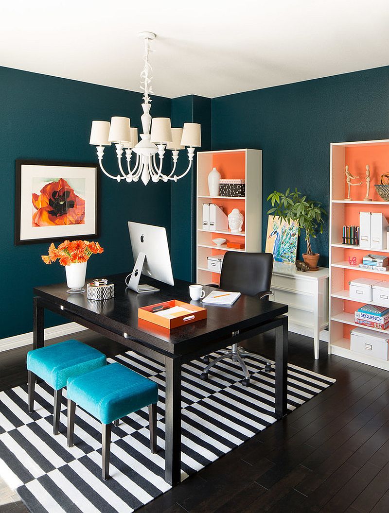 25 Desain Interior Cat Rumah  Warna  Orange 