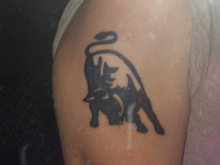 Dark Ink Bull Tattoo