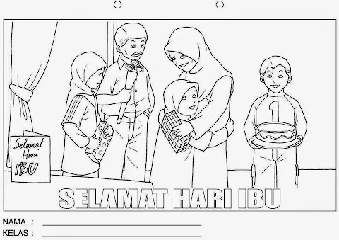 kad hari ibu mewarna