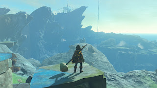 above Zora's Domain, with sludge raining down from the sky