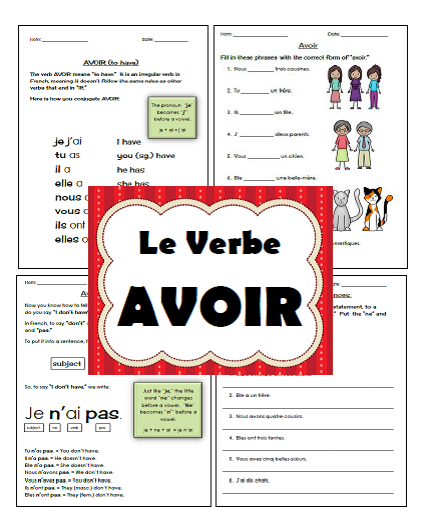 http://www.teacherspayteachers.com/Product/Avoir-au-present-grammar-notes-and-activities-1247495