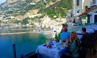 Pat Dunlap Breakfast View Amalfi Town Coast Italy Hotel Luna Convento Costiera Amalfitana