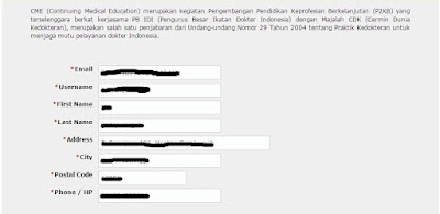 kalbemed cme registrasi identitas diri