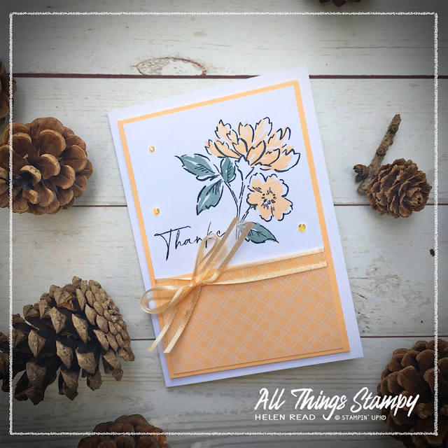 Stampin Up card made with Pale Papaya In Colors 2021 Hand Penned Petals