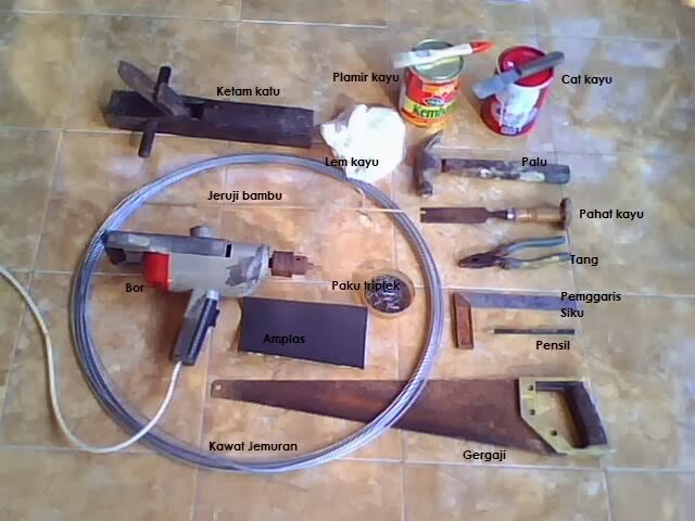 MEBEL alat  alat  untuk membuat mebel bambu