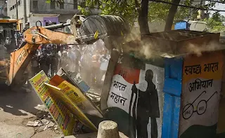 Delhi हिंसा LIVE जहांगीरपुरी में CCTV