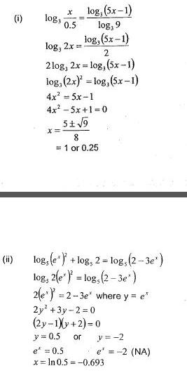 Q4 Challenging O Level Additional Maths A Maths Logarithms Log Questions Q1 With Solutions Answers Bnss