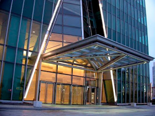 Commercial glass buildings