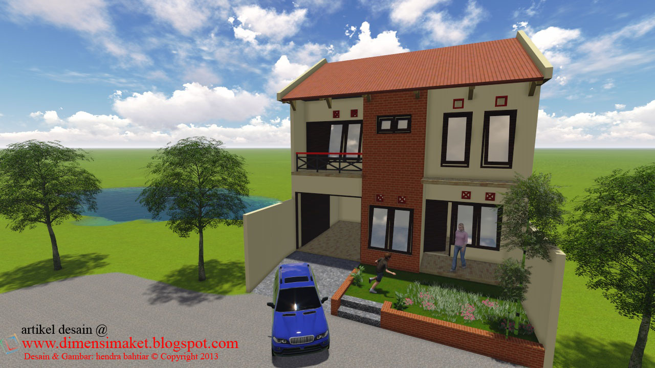 Desain Rumah 005: Desain Rumah Tinggal 2 lantai Plus 