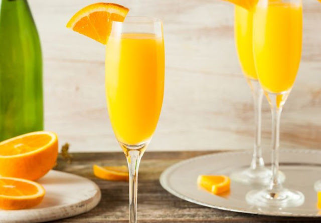 Non Alcoholic Apple Cider Mimosa #easy #drinks