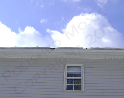 Picture of ice dam on roof