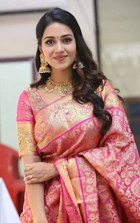 Actress Nivetha Pethuraj HD Latest Images In Traditional Saree