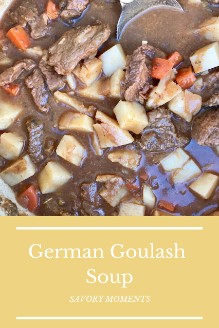 Pot of German Goulash Soup.